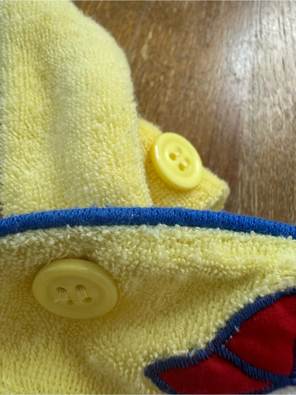 Source Unknown Yellow Terry Diaper Romper with Duck Embroidery
